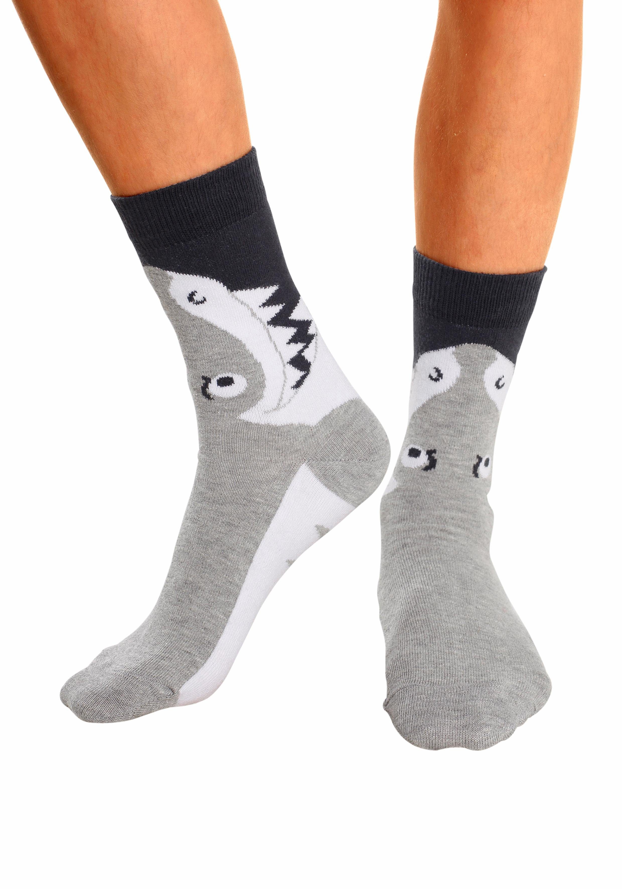 Socken (5-Paar) mit Tiermotiven