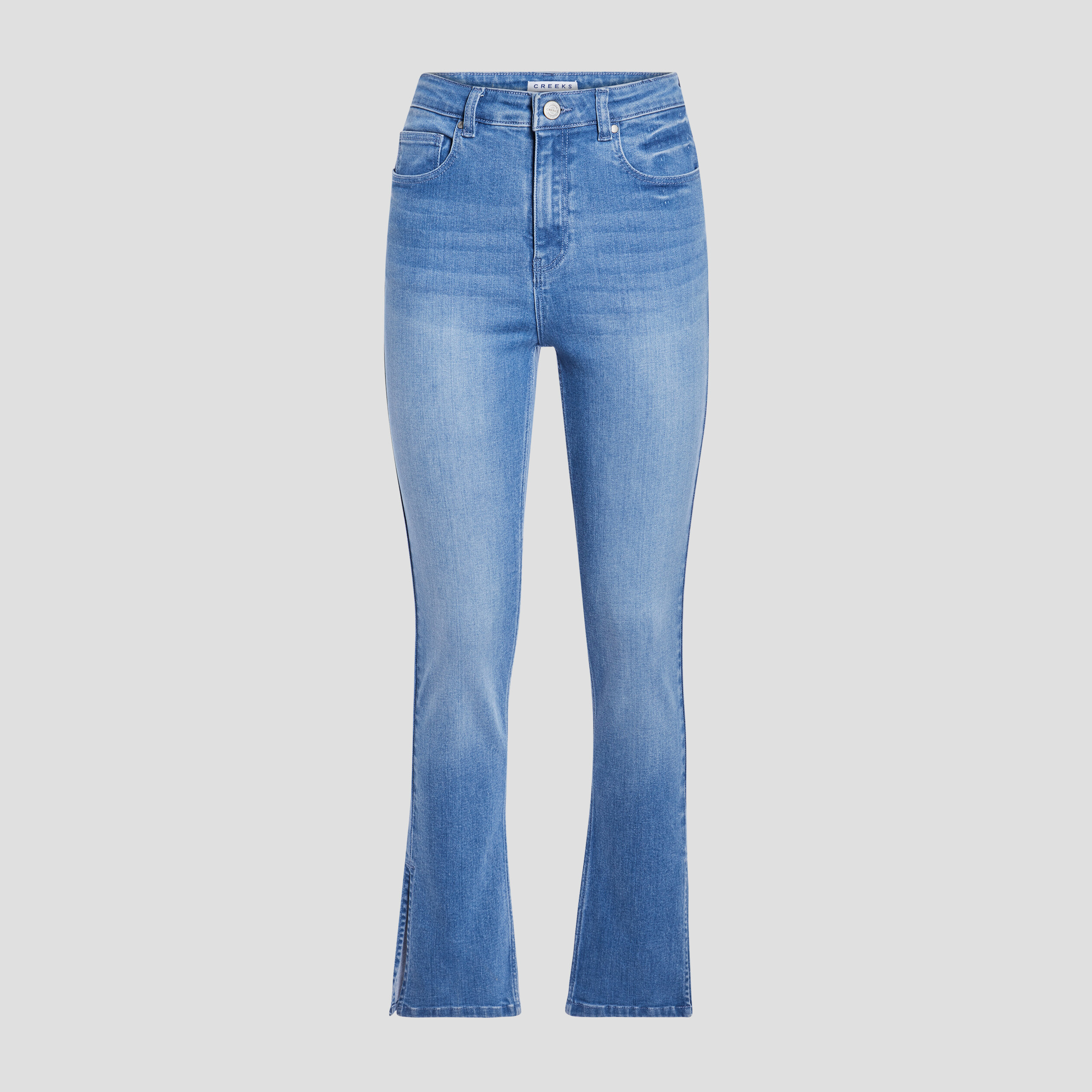 Jeans slim fendu denim double stone femme | La Halle