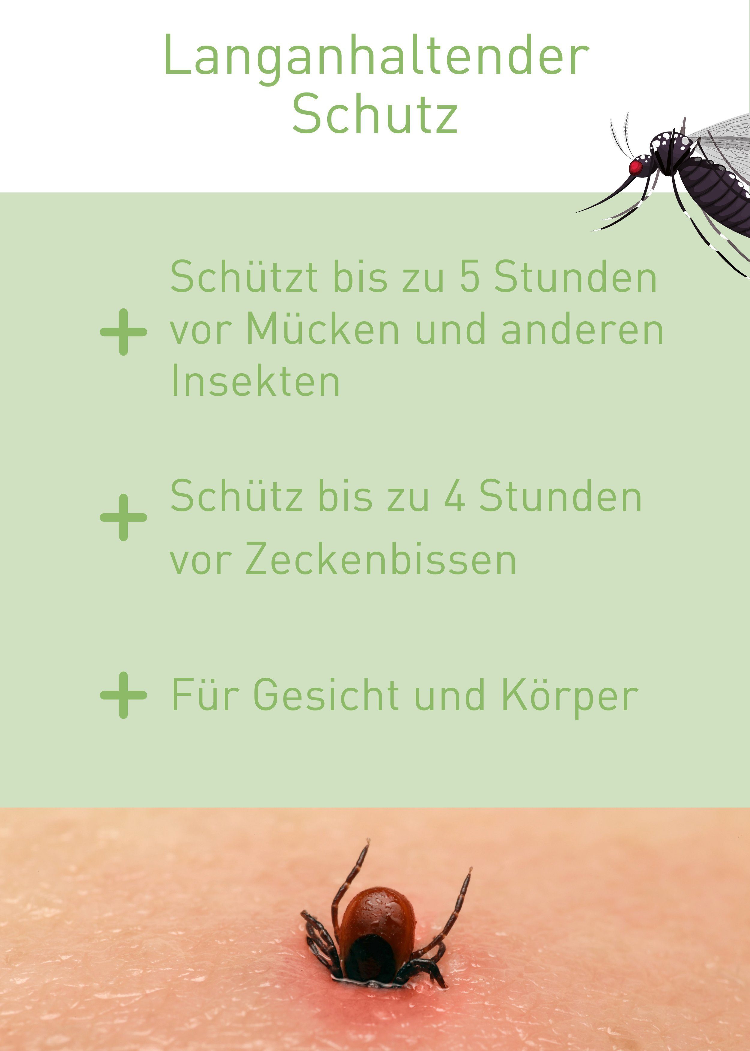 N1 Healthcare Insektenspray pflanzliches Mückenspray, 100 ml, Schon für Kinder ab 6 Monaten und bei empfindlicher Haut geeignet