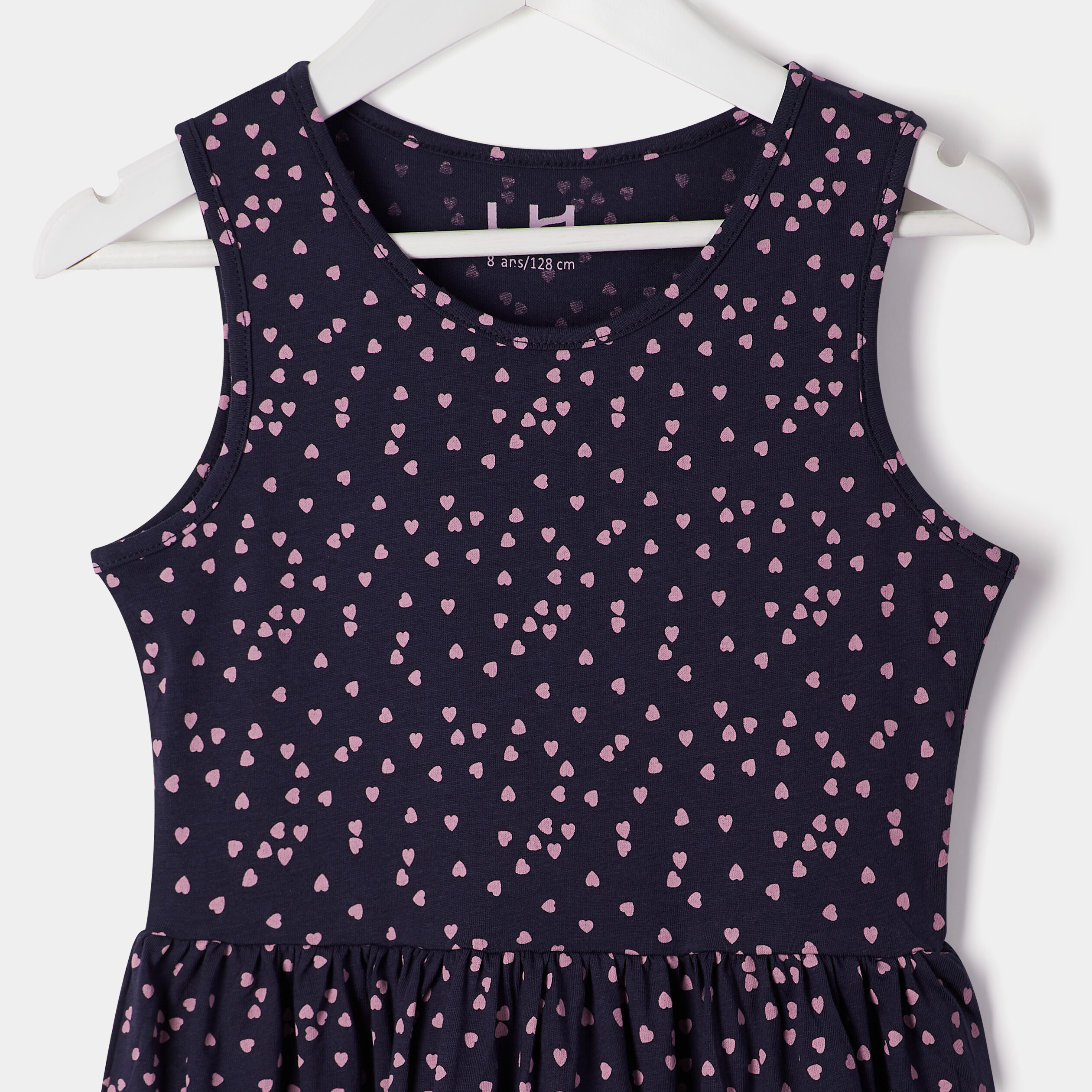 Robe évasée sans manches bleu marine fille | La Halle