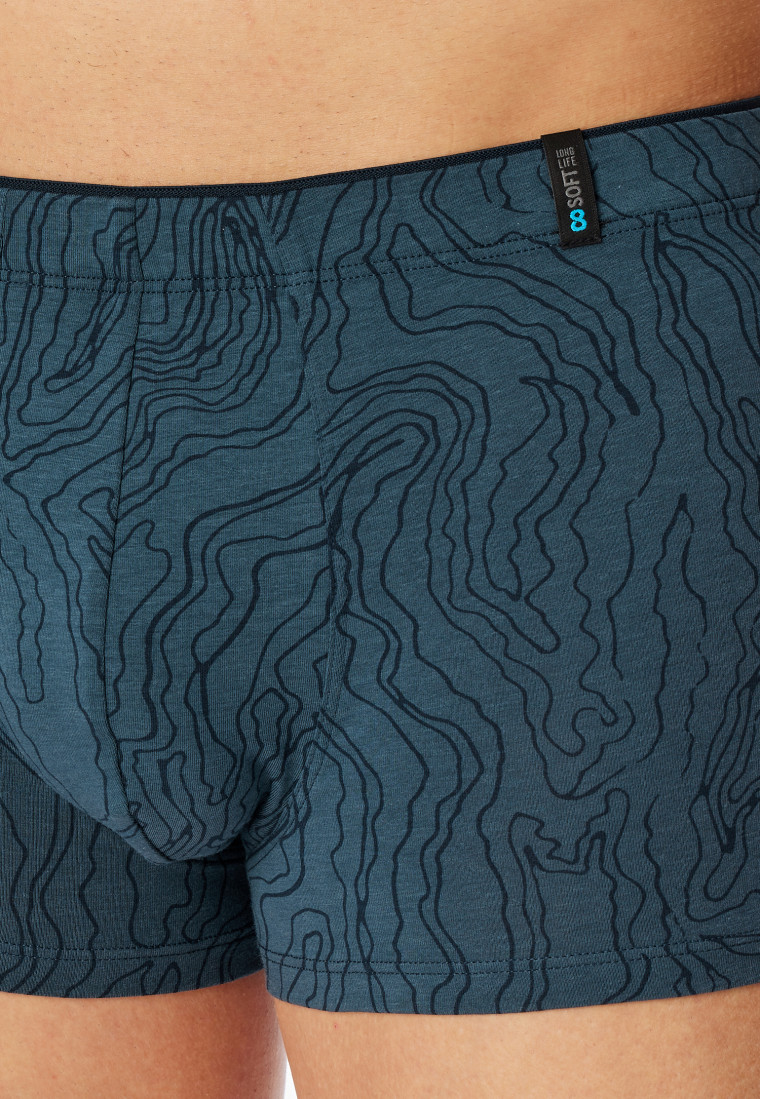 Shorts Modal gemustert dunkelblau - Long Life Soft