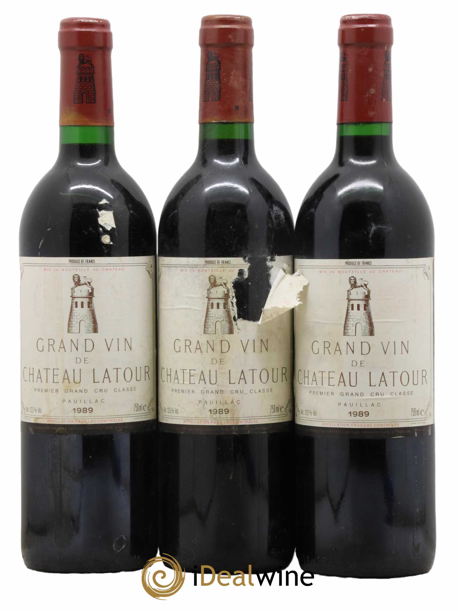 Château Latour 1er Grand Cru Classé  1989 - Lot de 3 Bouteilles