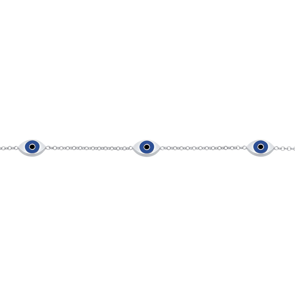 Elli Elli Collier Femme Choker Evil Eye Trend Blogger avec émail en argent sterling 92 collier
