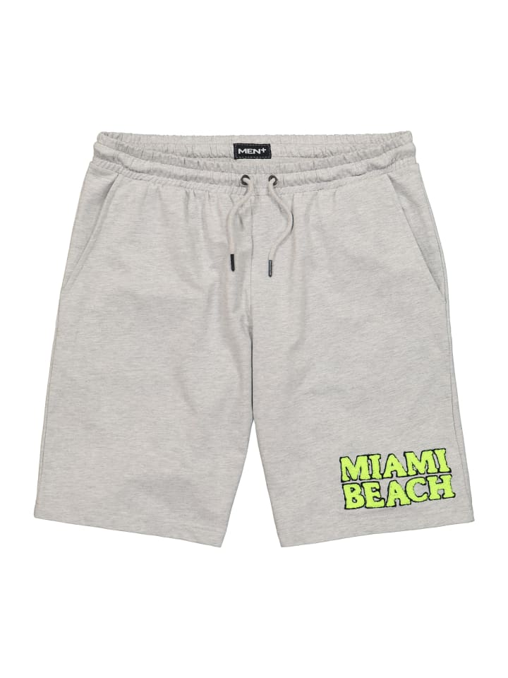 Men Plus Bermuda in grau melange günstig kaufen