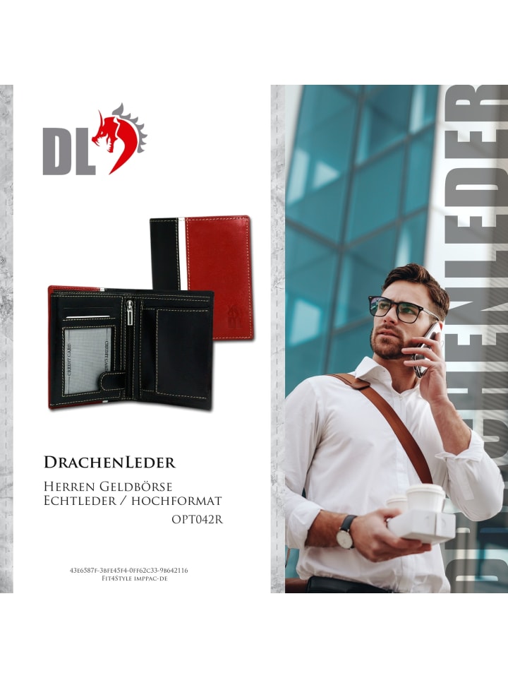 DrachenLeder Portemonnaie Leder Herren Geldbörse Serie Stefan günstig kaufen onesize