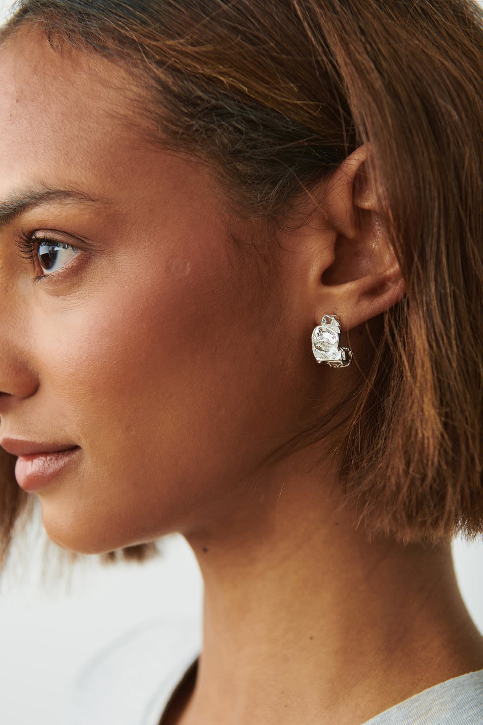 Crinkled earrings