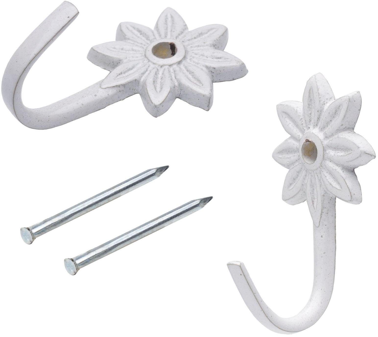 Raffhaken Sternchen, Liedeco, Gardinen, (Set, 2-tlg), für Seitenschals, Gardinen