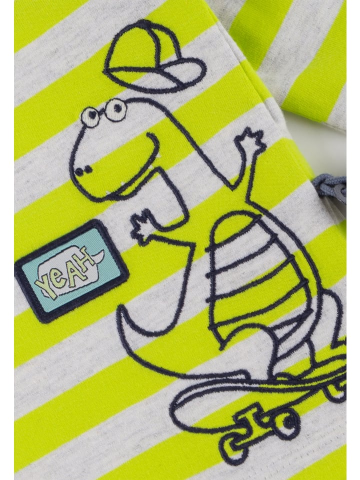 Sigikid Langarmshirt Sporty Dino in Neongelb/Hellgrau günstig kaufen