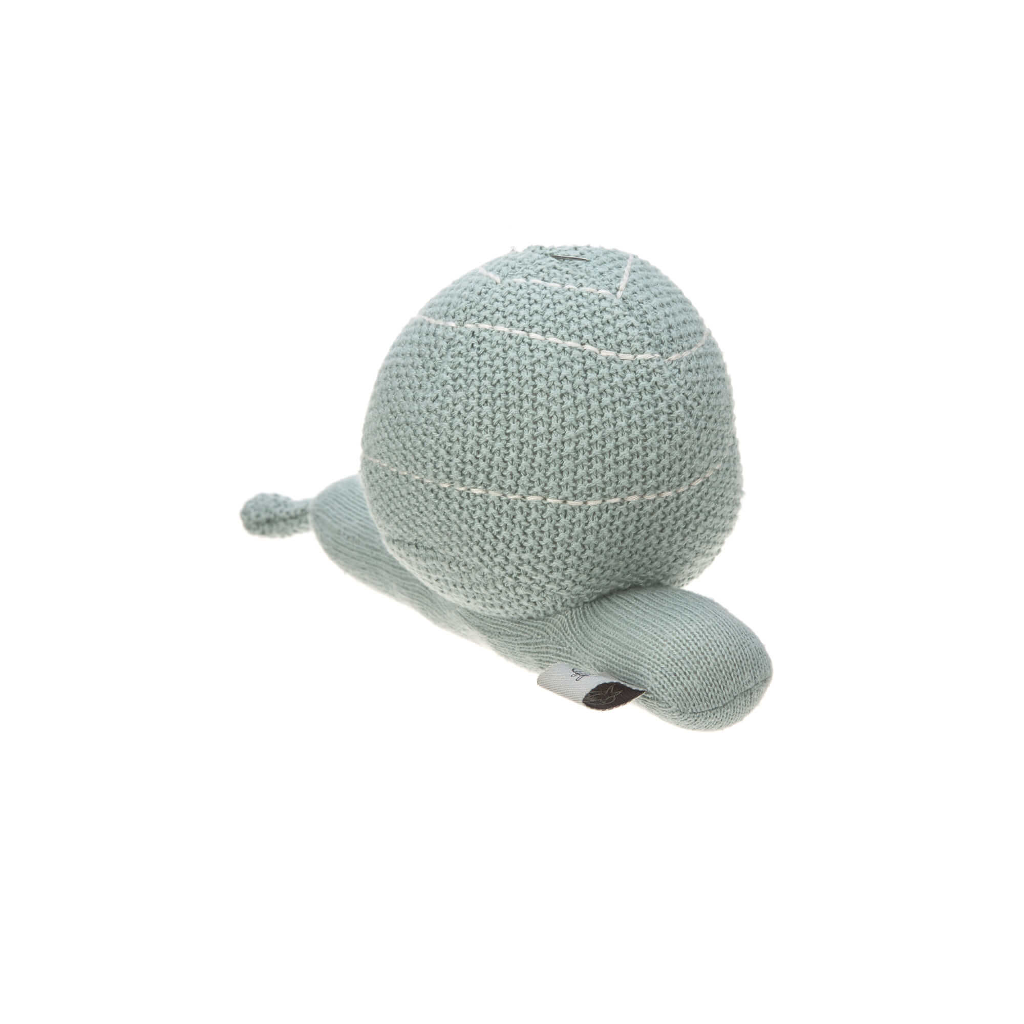 Kuscheltier mit Rassel - Knitted Toy, Garden Explorer Schnecke Grün