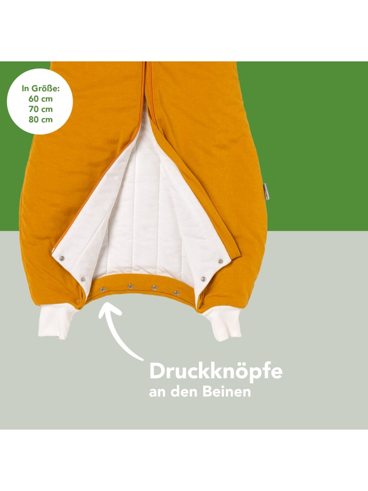 Schlummersack Schlafsack mit Füßen, 1.0 TOG in Orange günstig kaufen