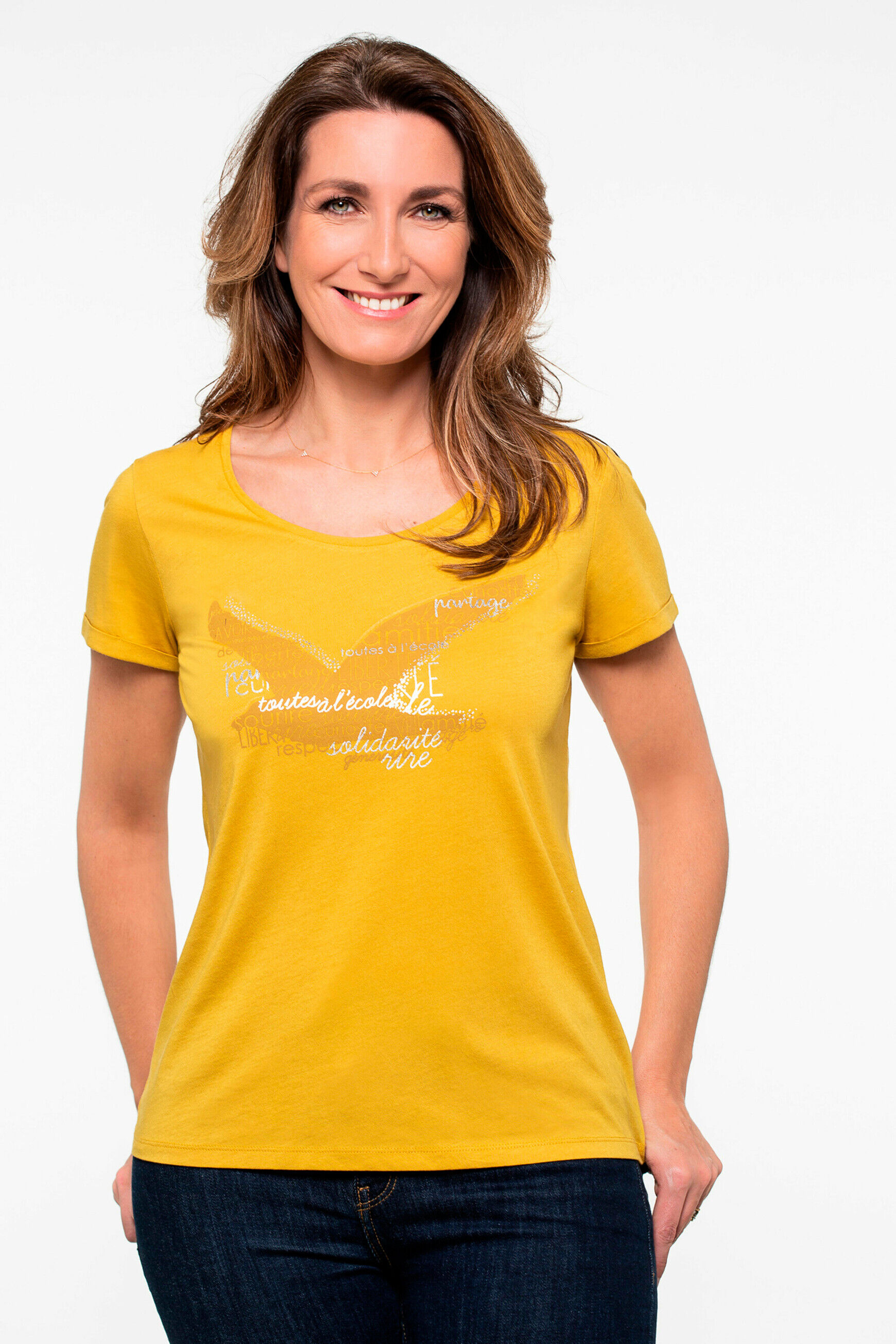 T-shirt Maddy jaune femme