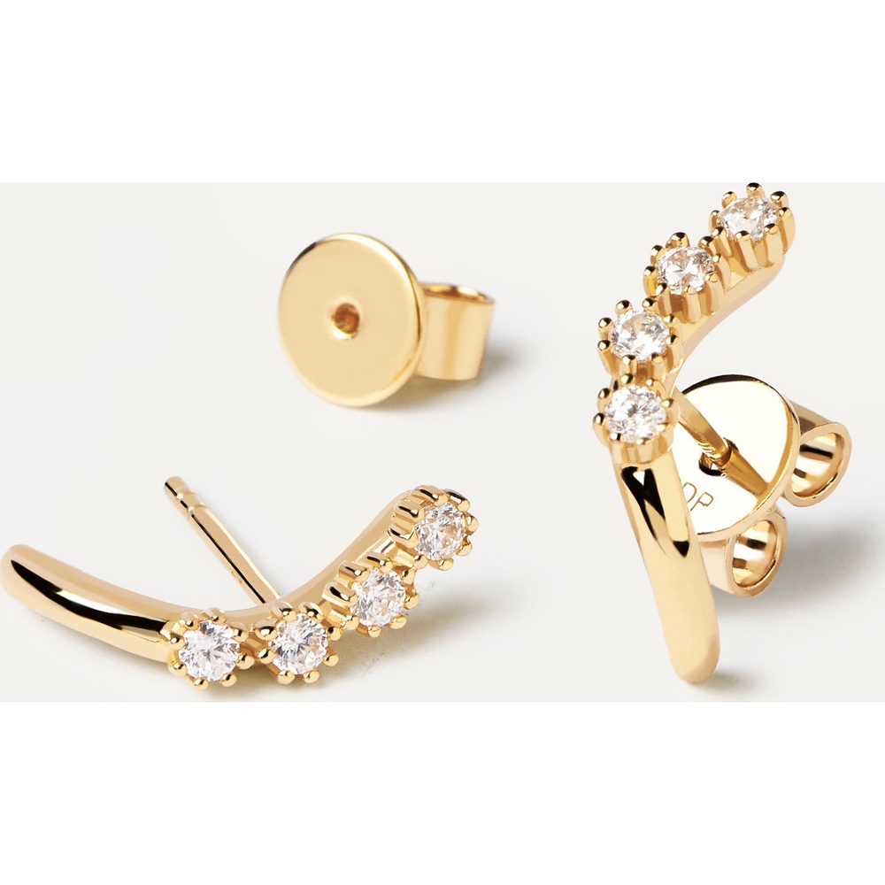 P D Paola Boucles d'oreilles à fermoir à poussette 925 Argent Boucles d'oreilles