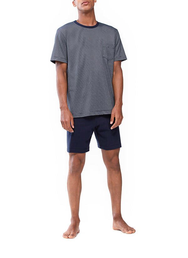 Mey, Pyjama, Baumwolle, blau