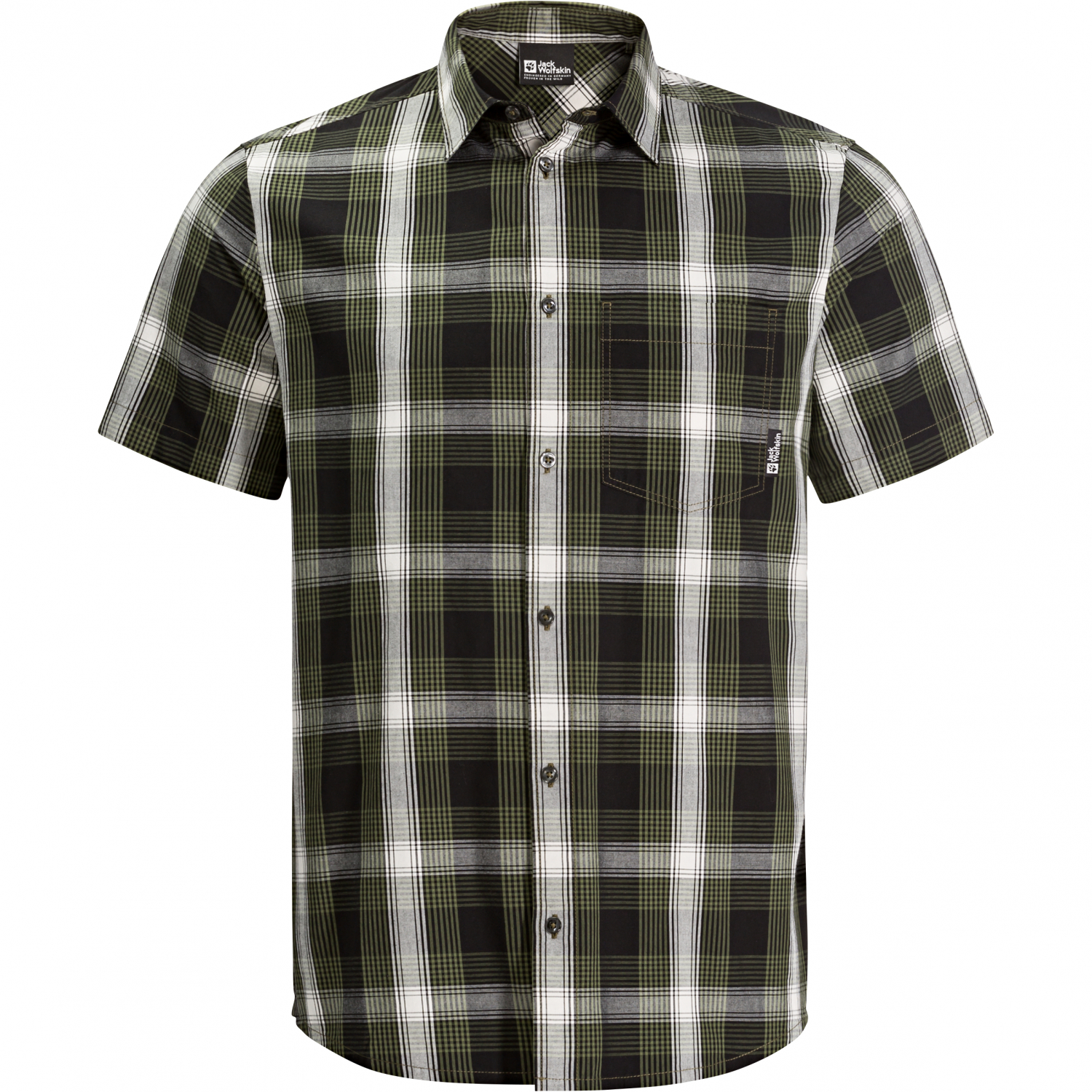 Jack Wolfskin Herren Hemd Hot Chilli (Greenwood Checks)