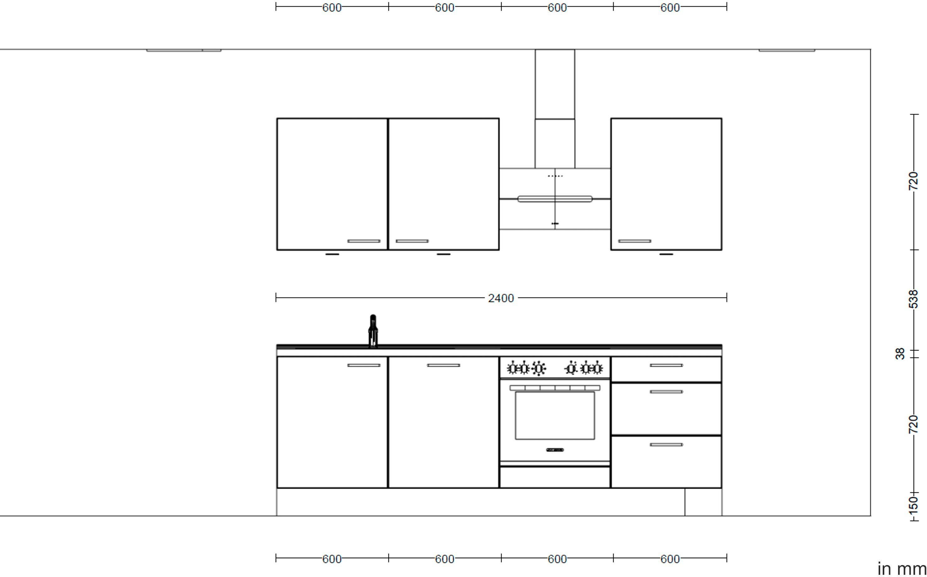 nobilia® elements Küchenzeile 