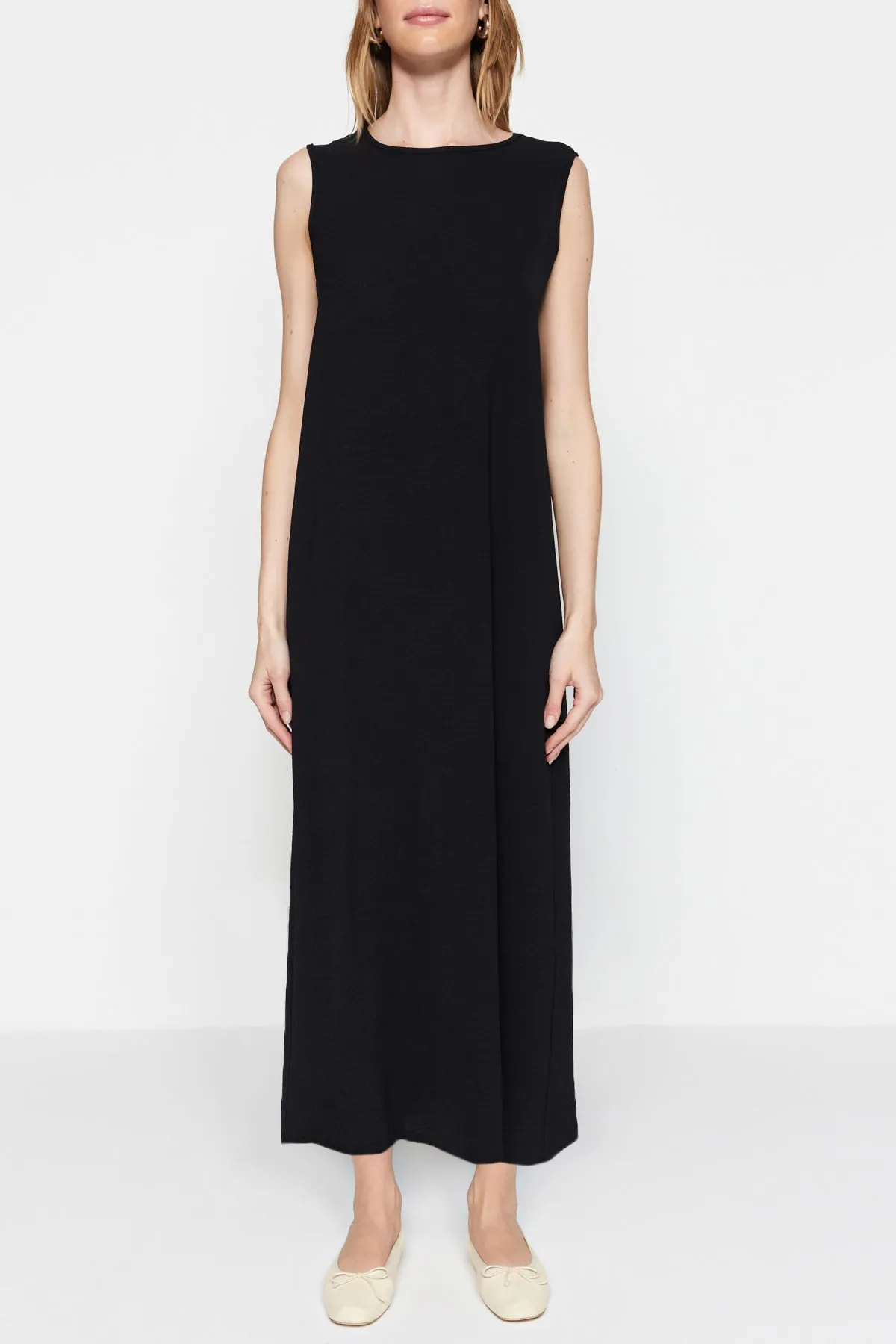 Trendyol Modest  Schwarz-Beige 2er-Pack Unterwäsche Aerobin Woven Lining Dress TCTSS23EB00146