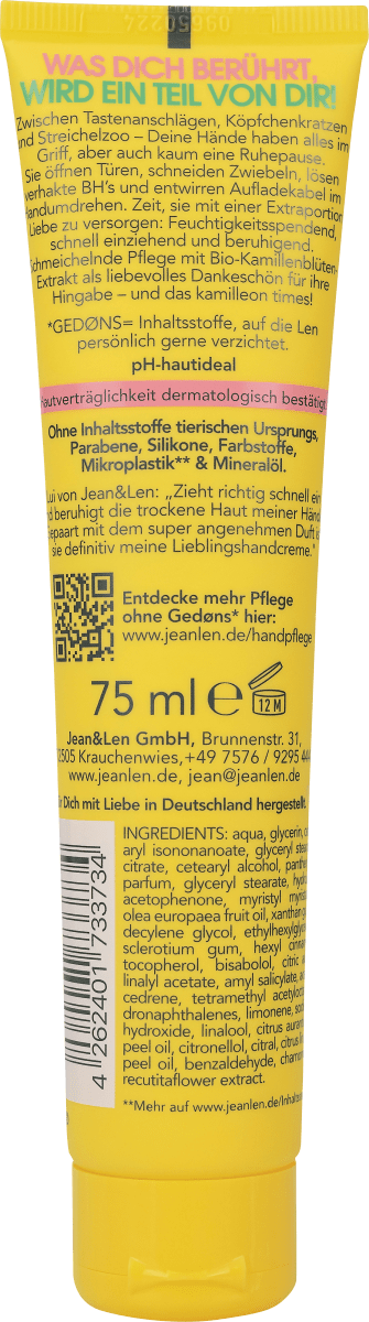 Handcreme \kamilleon times\ Express mit Bio-Kamille, 75 ml