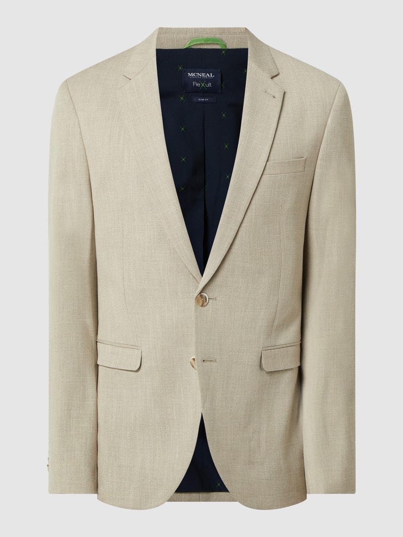 Sakko mit Strukturmuster in beige