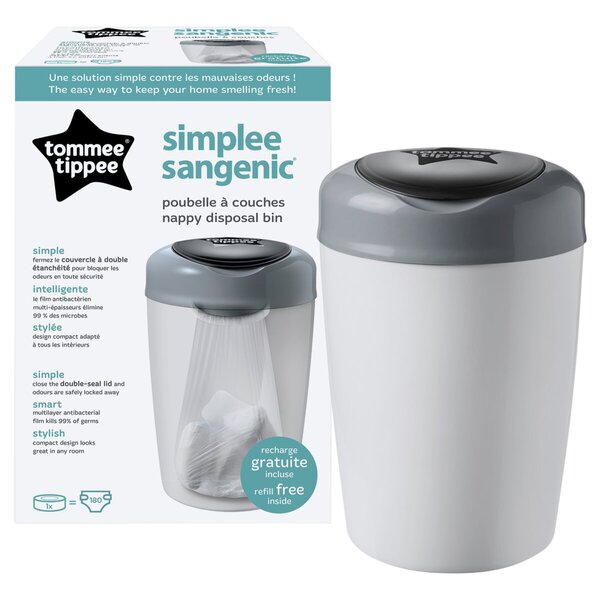 Prebaľovací kôš na plienky Tommee Tippee Simplee Sangenic