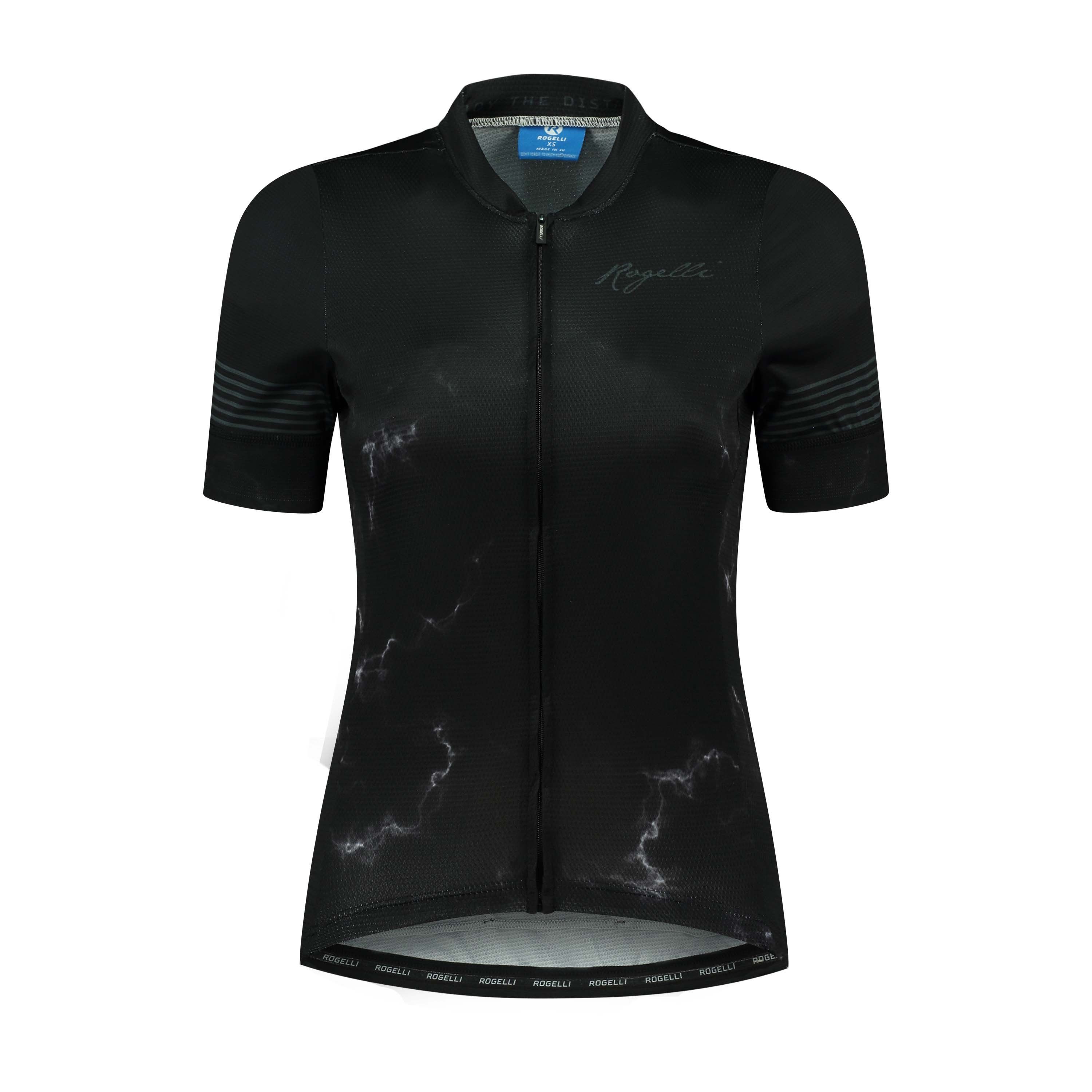 Rogelli Marble Schwarz/Grau Damen Radtrikot Kurzarm
