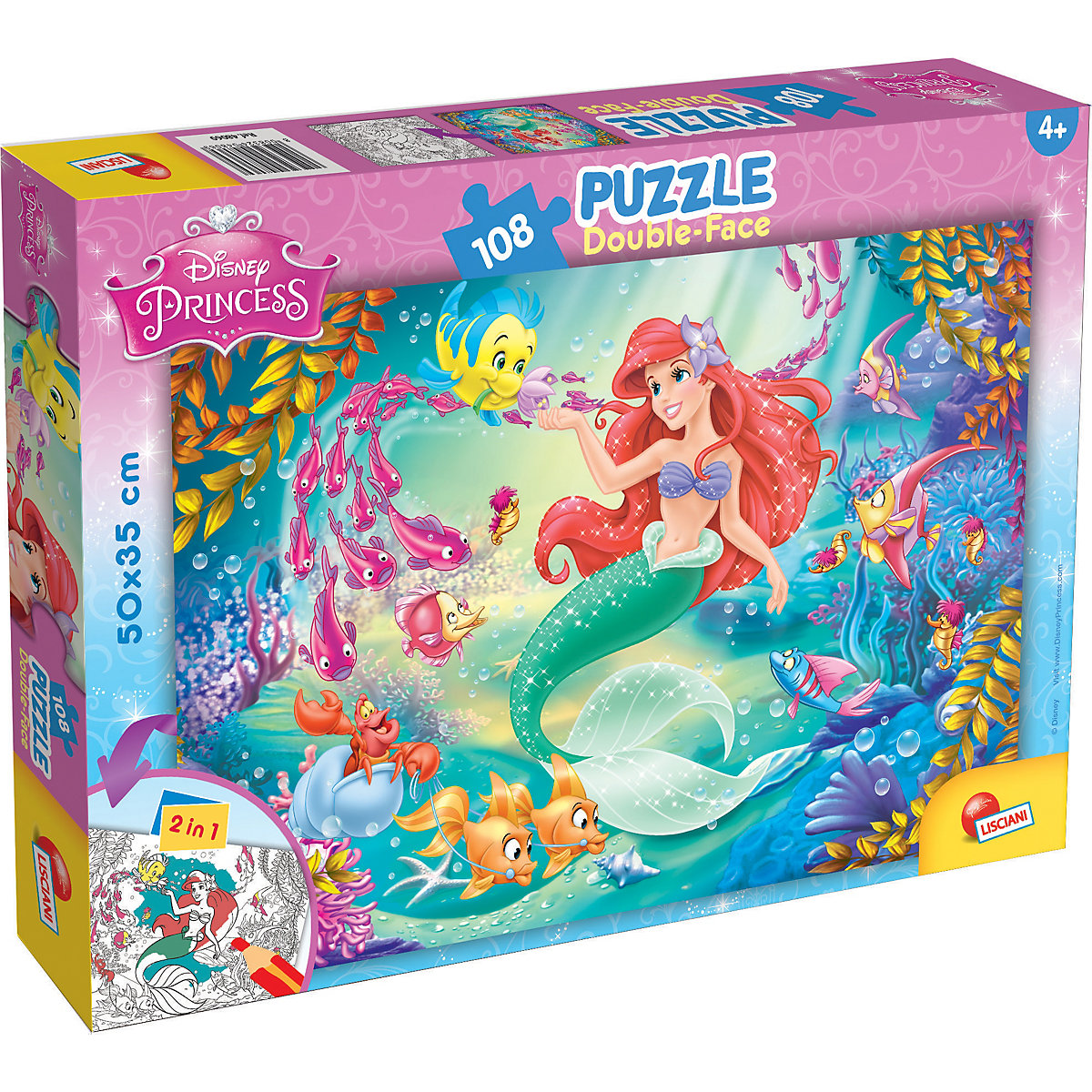 Puzzle Die Kleine Meerjungfrau, 108 Teile, Doppelseitiges Puzzle