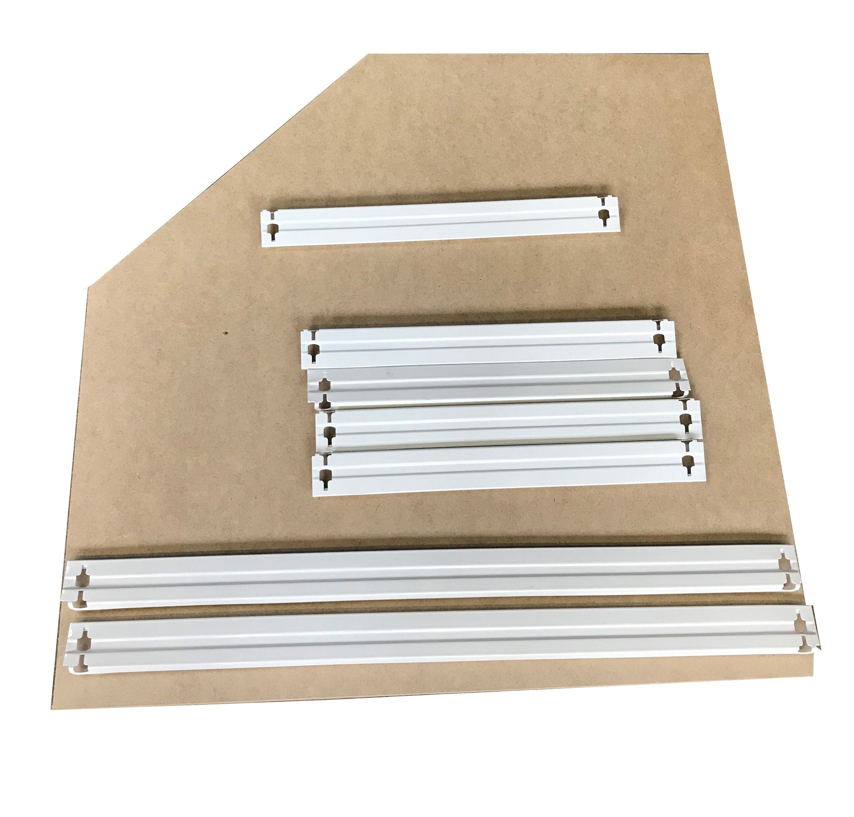 shelfplaza Eckregal HOME, Komplettes Fachboden-Set für 70x45 cm Eckregal-Schwerlastregale in weiß, HDF-Fachboden, zusätzliche Fachböden für Eckregal-Steckregale