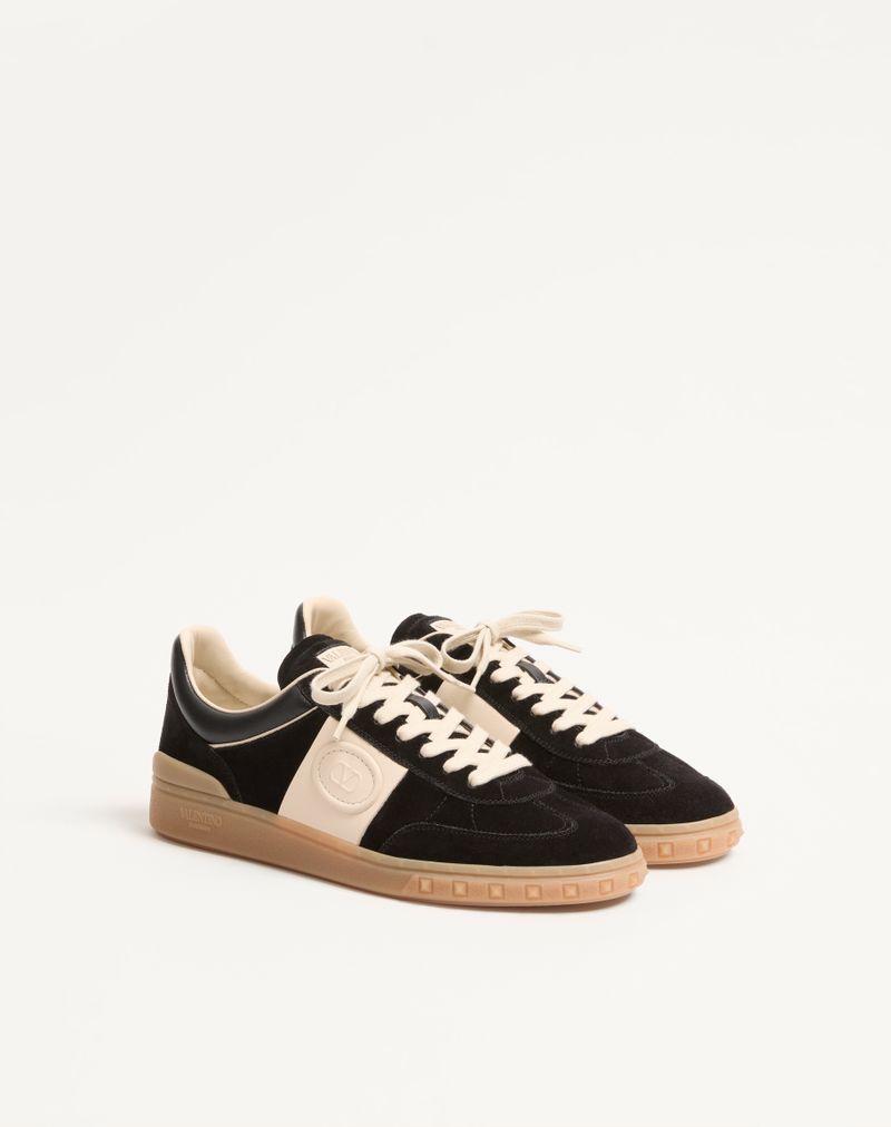 Baskets basses Upvillage en cuir fendu et cuir de veau nappa
