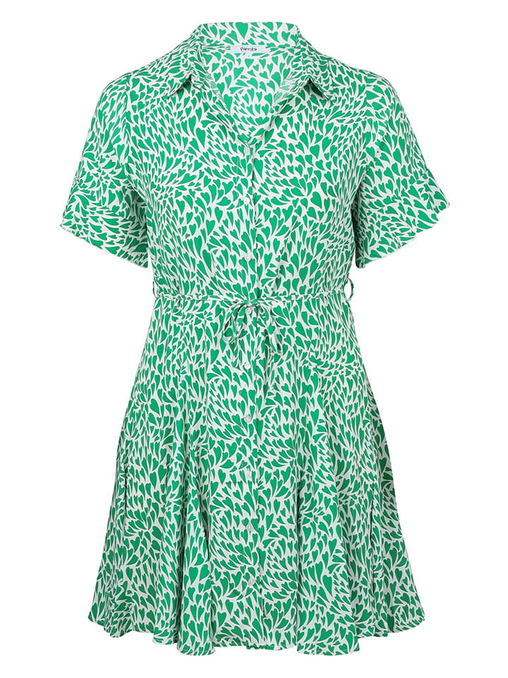 Paprika Kleid in Grün/ Weiß günstig kaufen