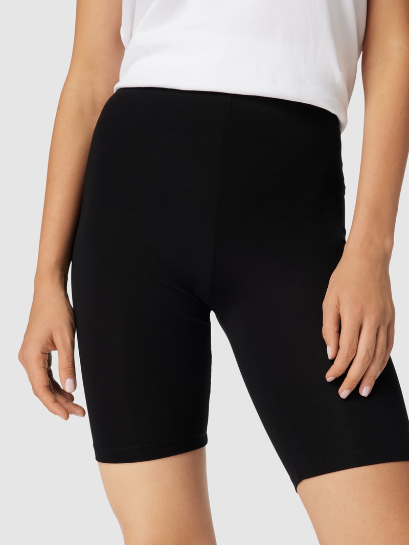Bermudas mit elastischem Bund Modell 'selma' in schwarz