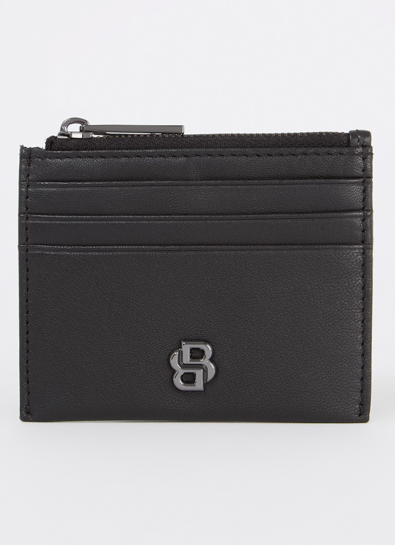 Portcard HUGO BOSS din piele de capră cu logo