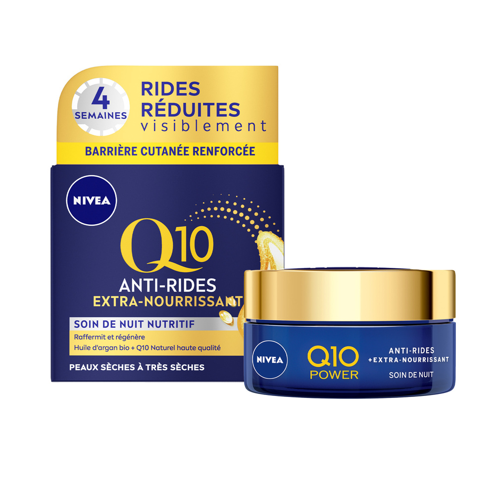 nivea Q10 POWER - Crème de nuit extra-nourrissant Soin visage anti-âge peaux sèches