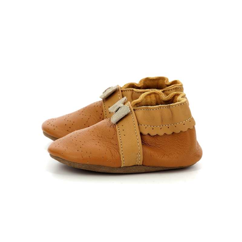 Chaussons cuir tannage vegetal Happy Mood