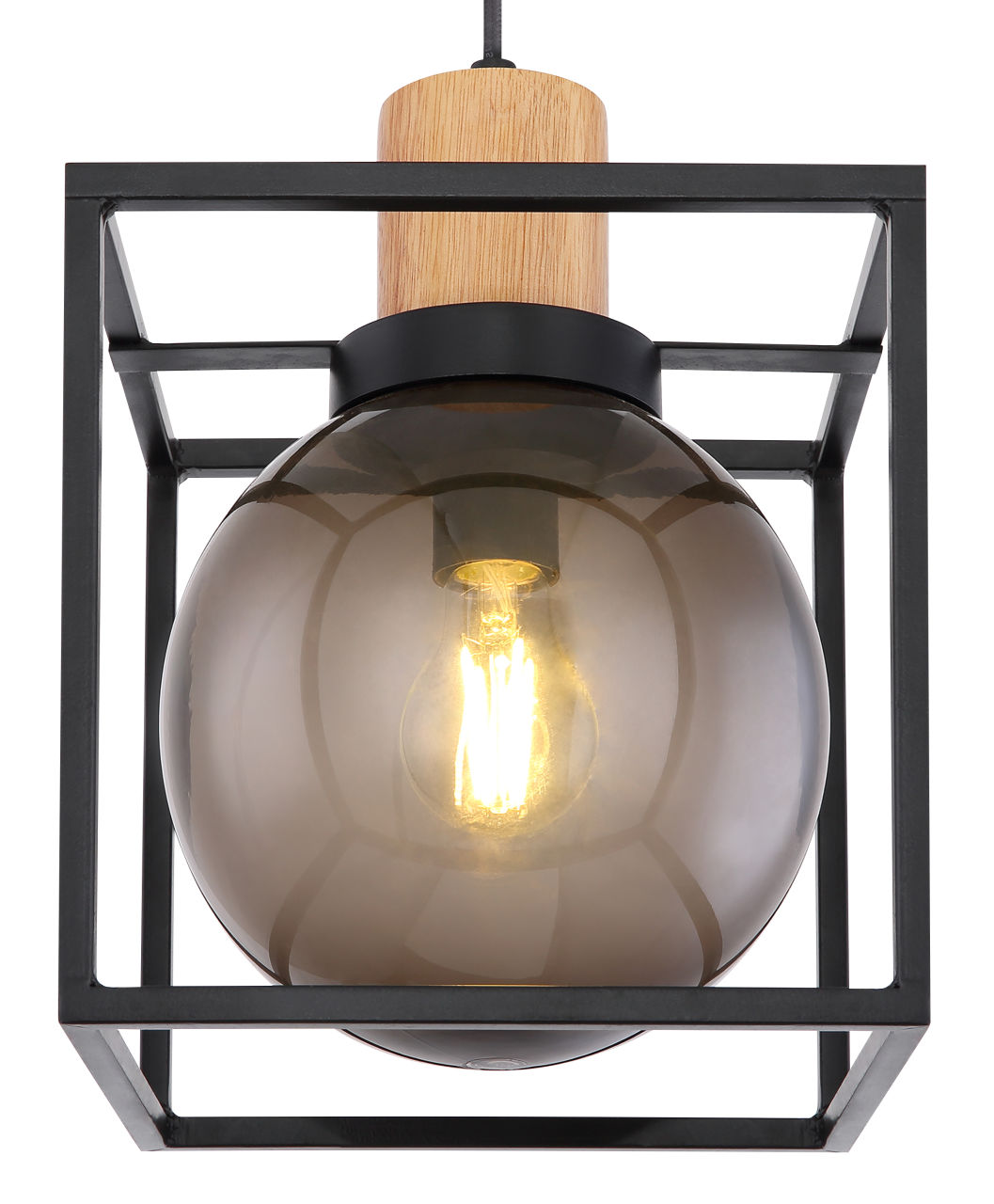Globo Lighting - HILKO - Hängeleuchte Metall schwarz matt, 1x E27 LED