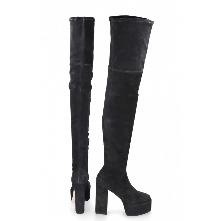 Paris Texas - Stiefel CARMEN Veloursleder - schwarz