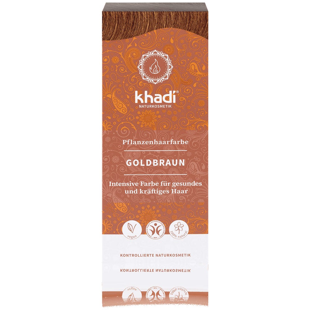 Khadi Pflanzenhaarfarbe Goldbraun 100 g