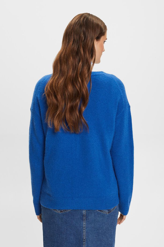 Wollmix-Pullover mit V-Ausschnitt