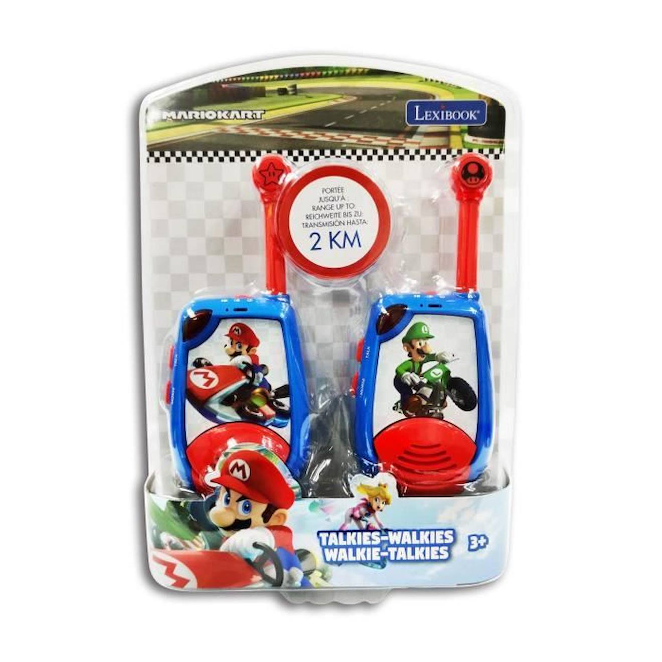 Talkie-Walkies Digitaux Mario Kart portée 2km fonction morse bleu