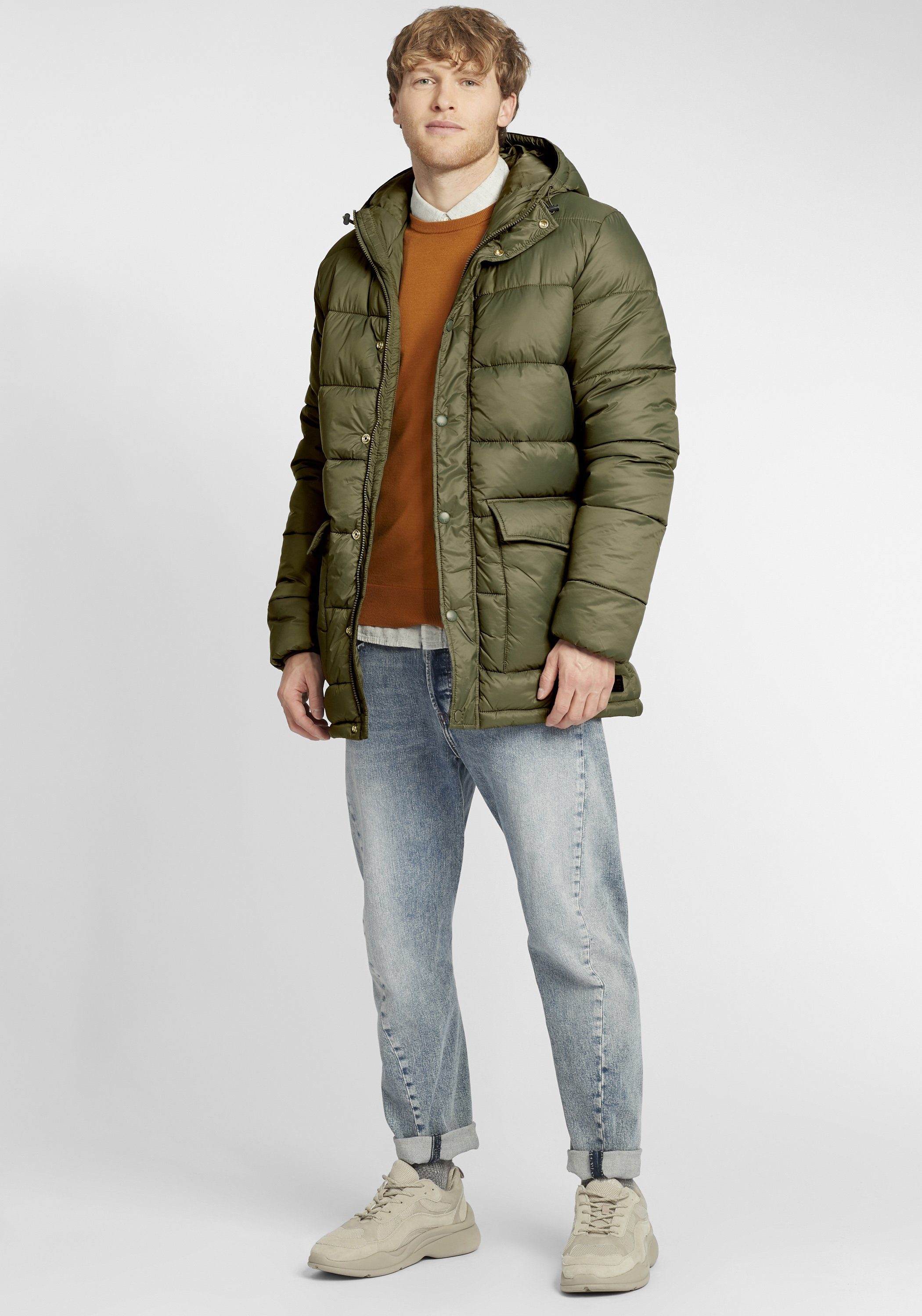Blend Winterjacke BHNollang modischer Herren Winterparka mit Kapuze