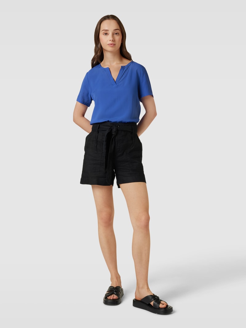 Blusenshirt mit V-Ausschnitt in royalblau