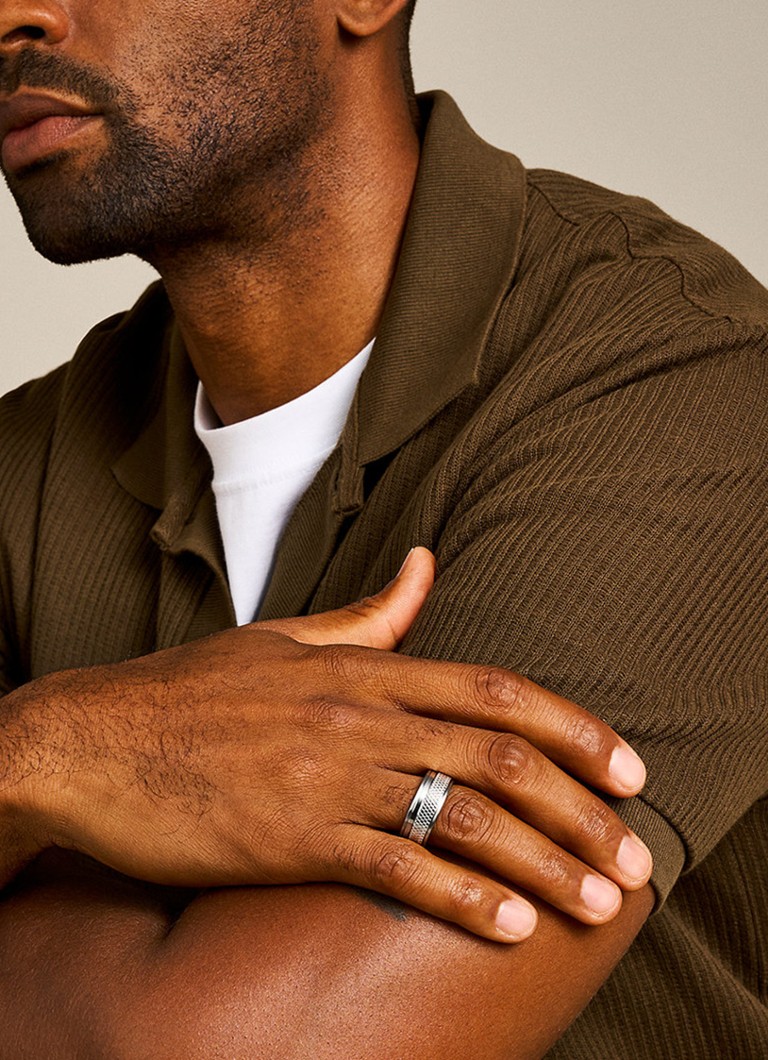 Fossil  Knox ring met glassteen JF04768042