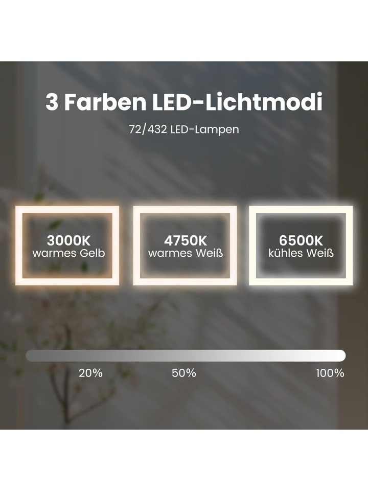COSTWAY Badspiegel LED Anti-Beschlage in Silber günstig kaufen onesize