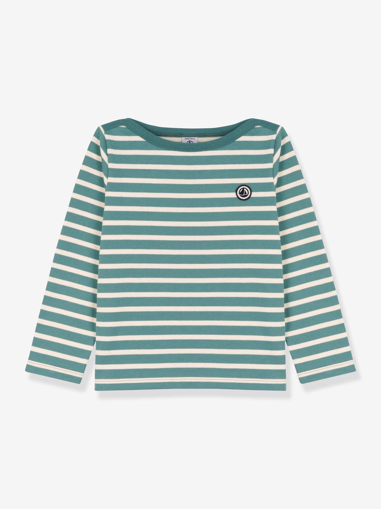 Marinière coton PETIT BATEAU rayé vert