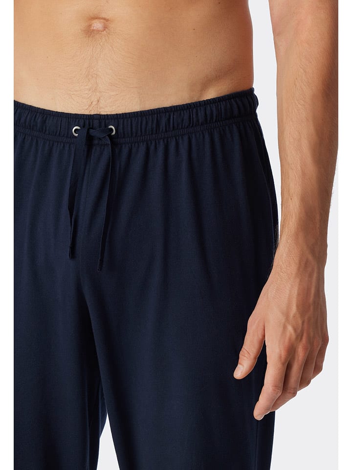 Schiesser Pyjama in Grau/ Dunkelblau günstig kaufen