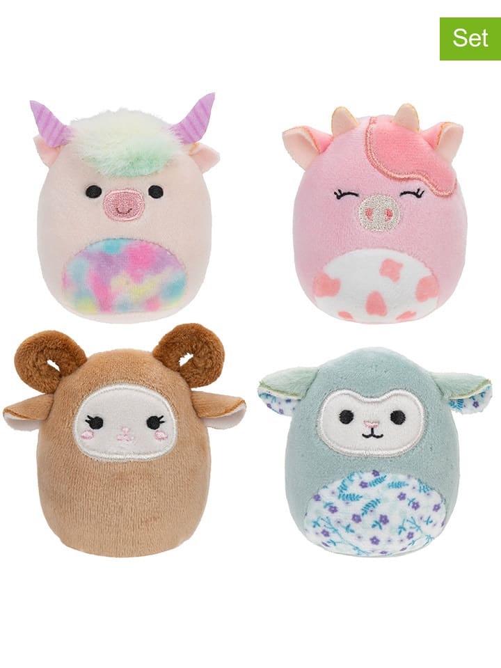 Squishville 4er-Set: Kuscheltiere 