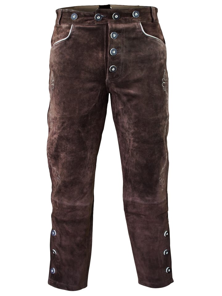 Edelnice Lederhose in dunkelbraun günstig kaufen