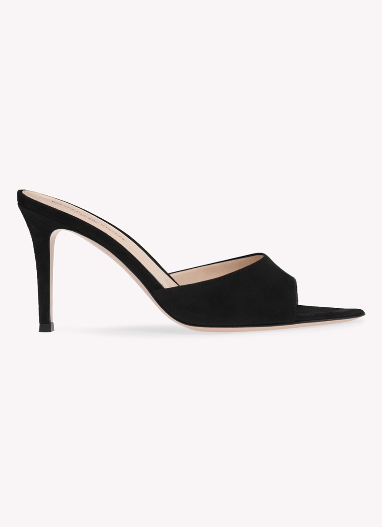 Sabot Gianvito Rossi Elle 85 in camoscio