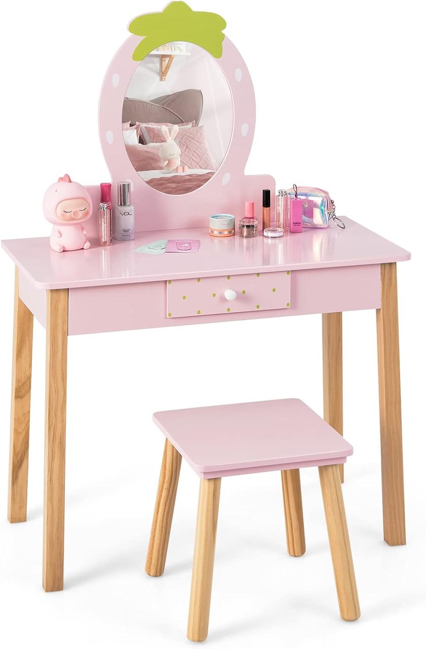 Costway 2-in-1-Kinder-Schminktischset