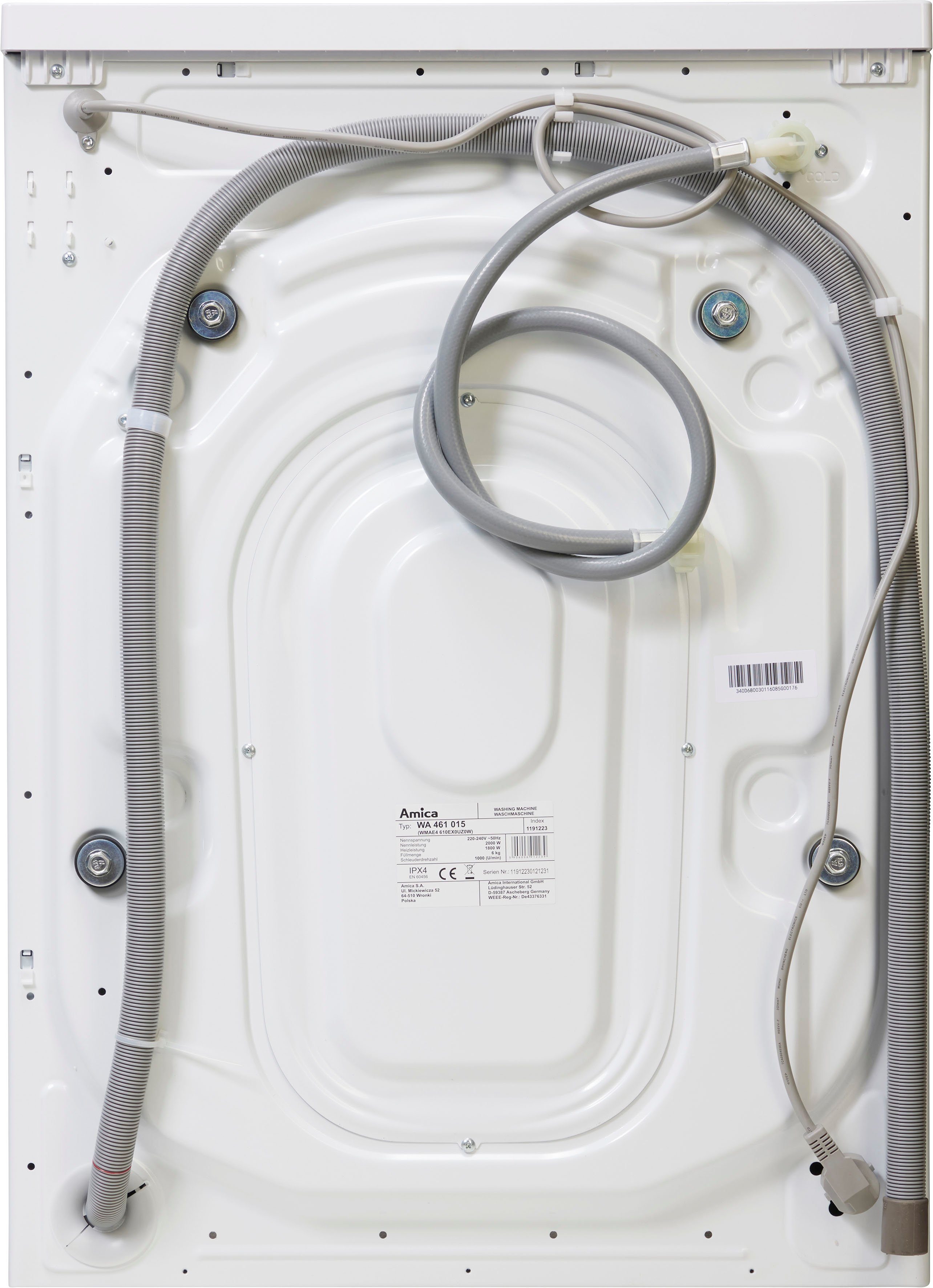 Amica Waschmaschine WA 461 015 W, 6 kg, 1000 U/min