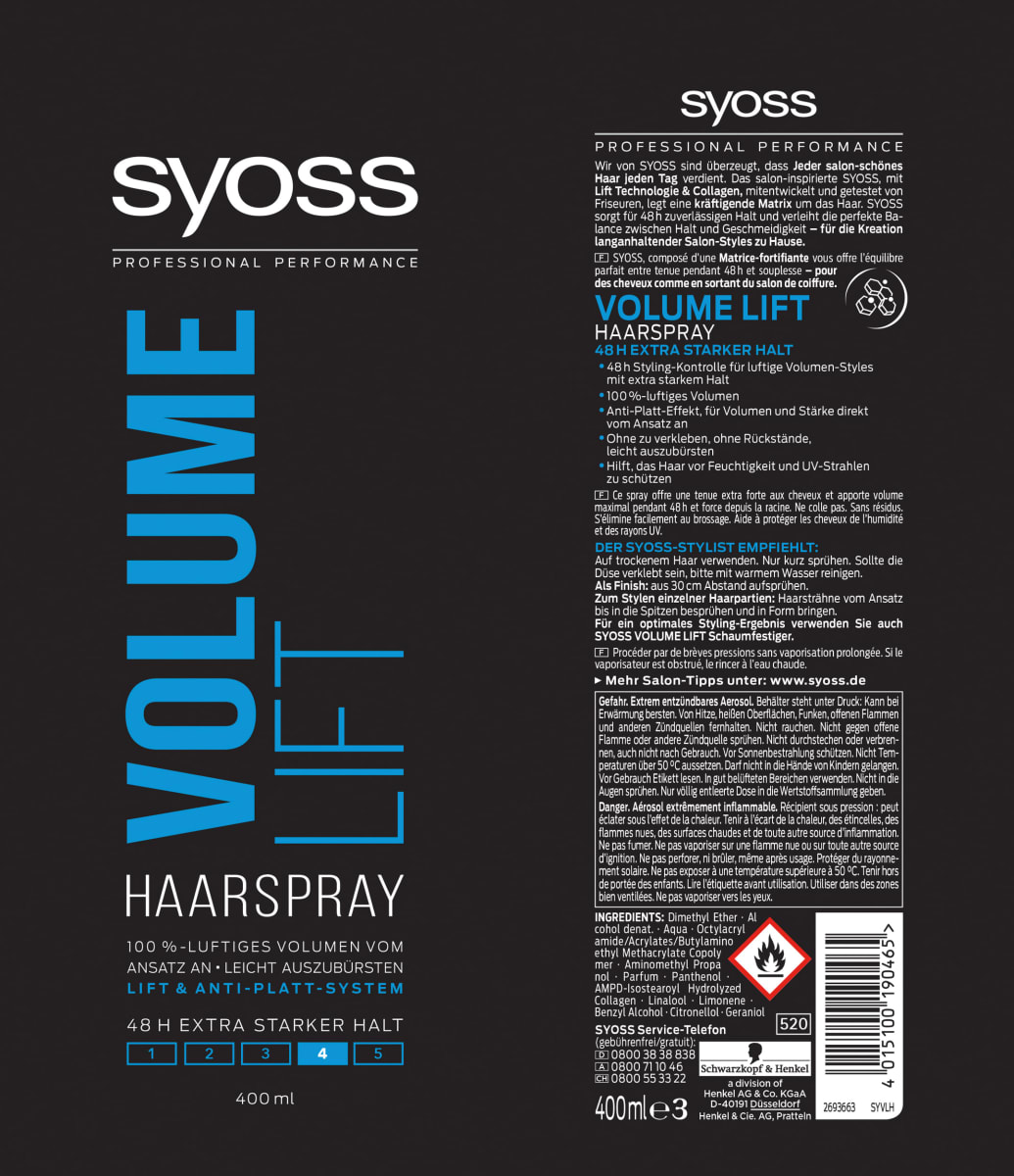 Haarspray Volume Lift, 400 ml