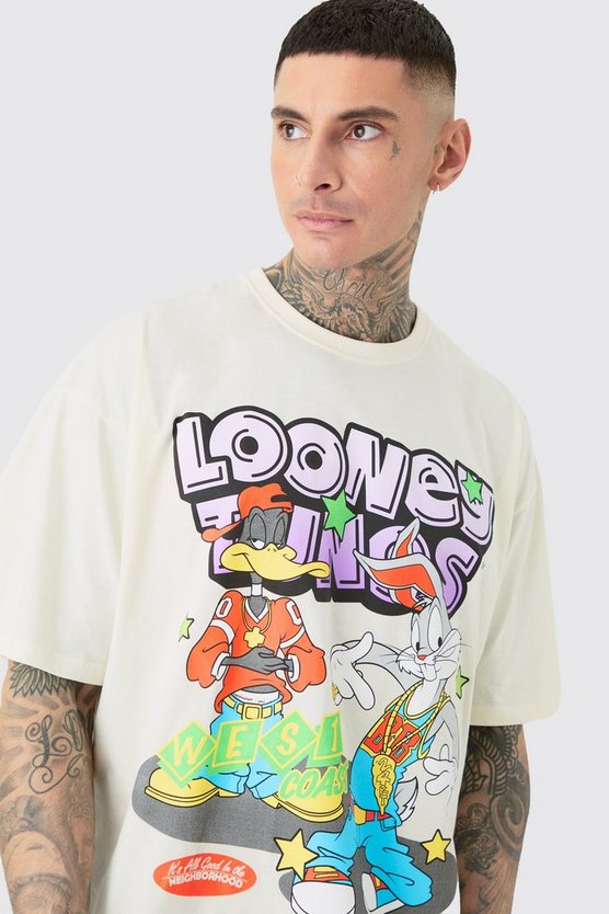 Tall Oversize T-Shirt mit lizenziertem Looney Tunes Print
